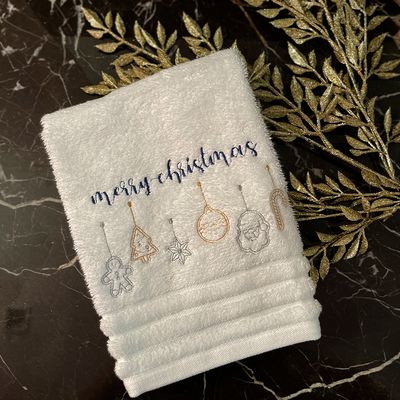 Toalha Lavabo de Natal  - Enfeites Merry Christmas ambiente
